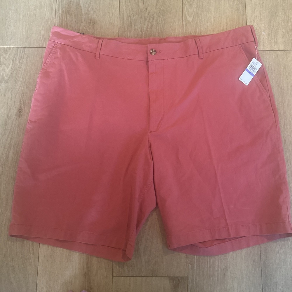 IZOD Saltwater Men's Big & Tall Beach House Cargo Shorts Red 48 X 10.5" NEW - Picture 4 of 9